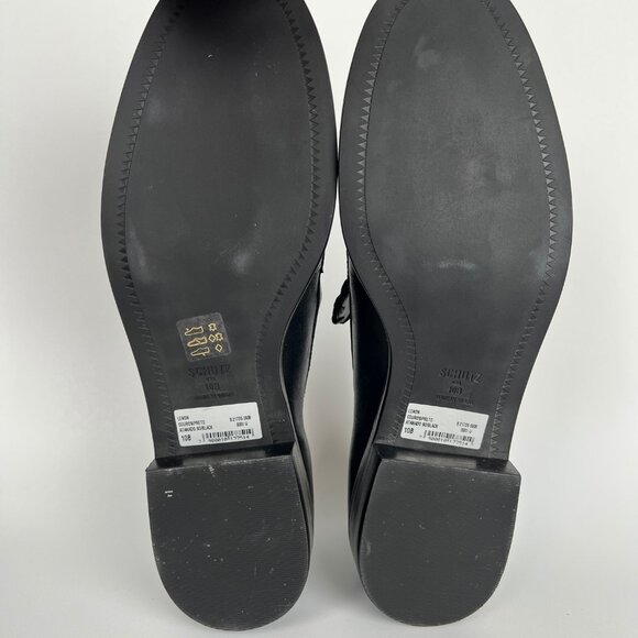 SCHUTZ Black Leather Loafers - Picture 8 of 11
